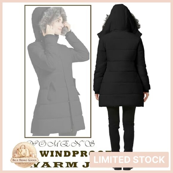 Winter Puffer Coat with Removable Hood Classic Chic Slim Fit Warm Jacket - Picture 7 of 8